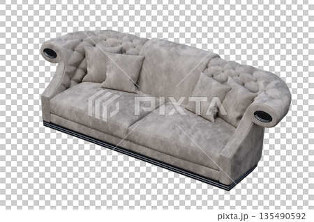 sofa isolate on a transparent background, interior furniture, 3D illustration, cg render sofa isolate on a transparent background, interior furniture, 3D illustration, cg render 135490592