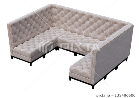 sofa isolate on a transparent background, interior furniture, 3D illustration, cg render 135490600