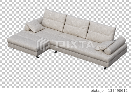 sofa isolate on a transparent background, interior furniture, 3D illustration, cg render sofa isolate on a transparent background, interior furniture, 3D illustration, cg render 135490612