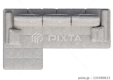 sofa isolate on a transparent background, interior furniture, 3D illustration, cg render 135490613