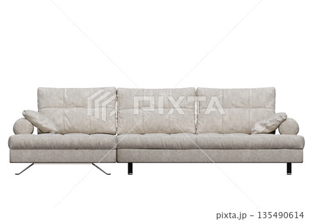 sofa isolate on a transparent background, interior furniture, 3D illustration, cg render sofa isolate on a transparent background, interior furniture, 3D illustration, cg render 135490614