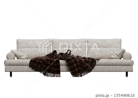 sofa isolate on a transparent background, interior furniture, 3D illustration, cg render sofa isolate on a transparent background, interior furniture, 3D illustration, cg render 135490618