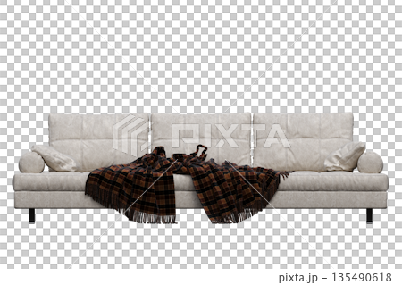 sofa isolate on a transparent background, interior furniture, 3D illustration, cg render sofa isolate on a transparent background, interior furniture, 3D illustration, cg render 135490618