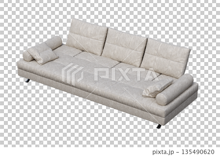 sofa isolate on a transparent background, interior furniture, 3D illustration, cg render sofa isolate on a transparent background, interior furniture, 3D illustration, cg render 135490620