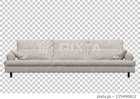 sofa isolate on a transparent background, interior furniture, 3D illustration, cg render 135490622