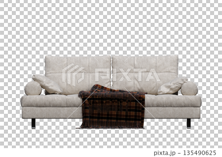 sofa isolate on a transparent background, interior furniture, 3D illustration, cg render sofa isolate on a transparent background, interior furniture, 3D illustration, cg render 135490625