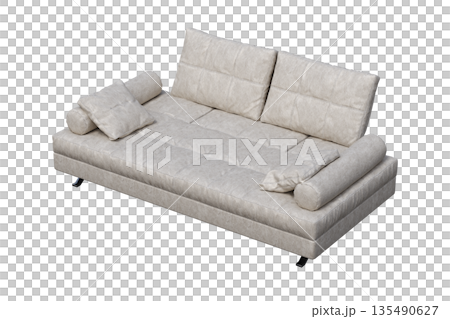 sofa isolate on a transparent background, interior furniture, 3D illustration, cg render sofa isolate on a transparent background, interior furniture, 3D illustration, cg render 135490627