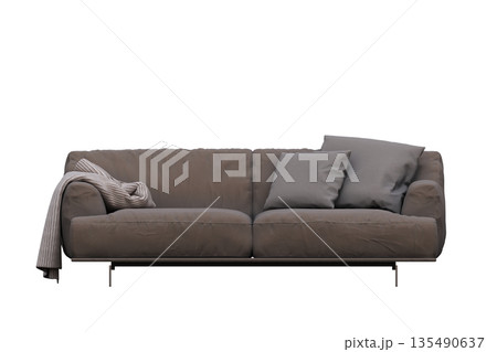 sofa isolate on a transparent background, interior furniture, 3D illustration, cg render sofa isolate on a transparent background, interior furniture, 3D illustration, cg render 135490637