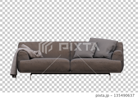 sofa isolate on a transparent background, interior furniture, 3D illustration, cg render sofa isolate on a transparent background, interior furniture, 3D illustration, cg render 135490637