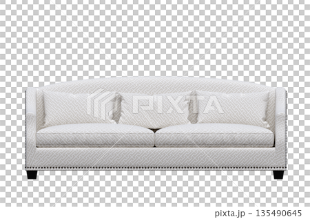 sofa isolate on a transparent background, interior furniture, 3D illustration, cg render 135490645