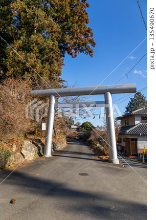 伊勢宮参道の鳥居 群馬県中之条町 伊勢宮参道の鳥居 群馬県中之条町 135490670