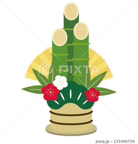 門松のイラスト素材 135490759