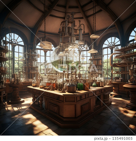 Enigmatic Alchemist s Laboratory A Place of Wonders and Mystical Discoveries 135491003