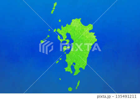 九州地方　地図素材 135491211