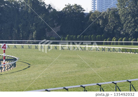 競馬場の風景　4コーナー　京都府京都市 135492032