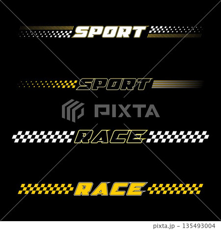 Bold text decals yellow and white Bold text decals yellow and white 135493004