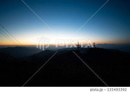 鰐塚山電波塔からの夕景 135493392