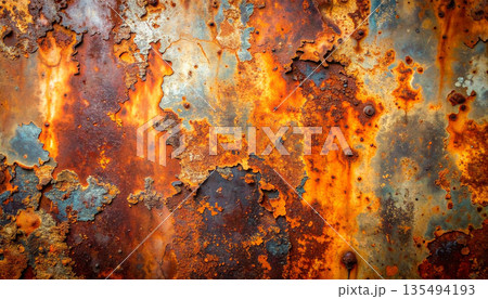 Industrial Rusted Metal Background 135494193
