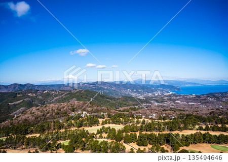 大室山登山リフト リフトからの富士山【静岡県伊東市】 135494646