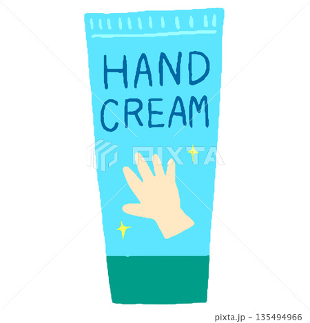 チューブ型ハンドクリームのイラスト チューブ型ハンドクリームのイラスト 135494966