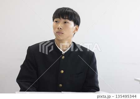 勉強する男子高校生 勉強する男子高校生 135495344