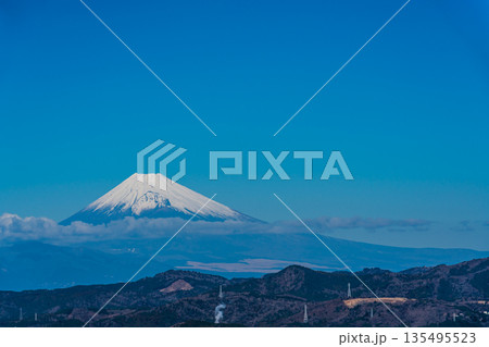 大室山登山リフト 山頂からの富士山【静岡県伊東市】 135495523