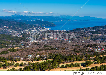 大室山登山リフト 山頂からの富士山【静岡県伊東市】 135495588