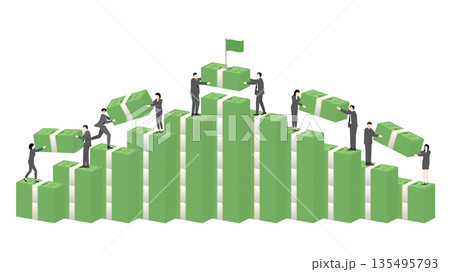 303_Business_Teamwork_Men_Women_Banknotes_Goal_Flag 303_Business_Teamwork_Men_Women_Banknotes_Goal_Flag 135495793