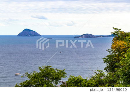 Copacabana Panorama View Tropical Islands Hills Rio de Janeiro Brazil. Copacabana Panorama View Tropical Islands Hills Rio de Janeiro Brazil. 135496030