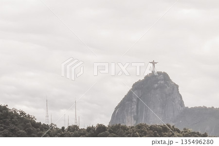 Christ the Redeemer on Corcovado mountain Rio de Janeiro Brazil. Christ the Redeemer on Corcovado mountain Rio de Janeiro Brazil. 135496280