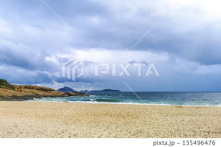 Ipanema Beach Tropical Storm Clouds Panorama Rio de Janeiro Brazil. 135496476