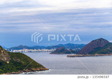 Copacabana Leme Tropical Paradise Beach Panorama Rio de Janeiro Brazil. Copacabana Leme Tropical Paradise Beach Panorama Rio de Janeiro Brazil. 135496587
