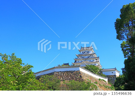 兵庫県姫路市、国宝姫路城の風景 135496636