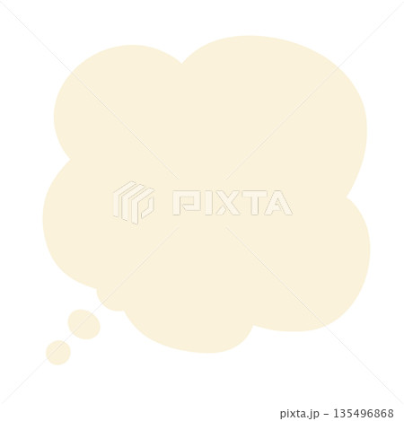 タイトルや説明に使えるシンプルな手描きの吹き出しイラスト アイボリー タイトルや説明に使えるシンプルな手描きの吹き出しイラスト アイボリー 135496868