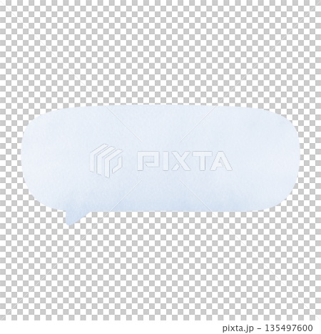 Refreshing and easy-to-use watercolor speech bubble illustration in blue 135497600
