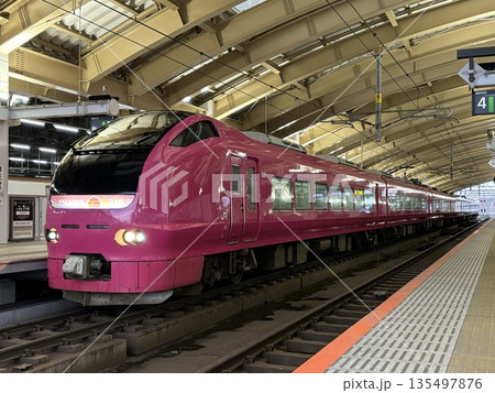 新潟駅に停車する特急いなほ号 新潟駅に停車する特急いなほ号 135497876