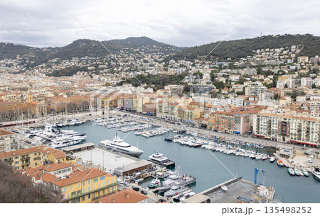 view of Port de nice lympia in nice, resort city of southern france	 135498252