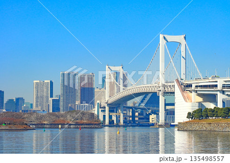 東京都港区、レインボーブリッジの風景 東京都港区、レインボーブリッジの風景 135498557
