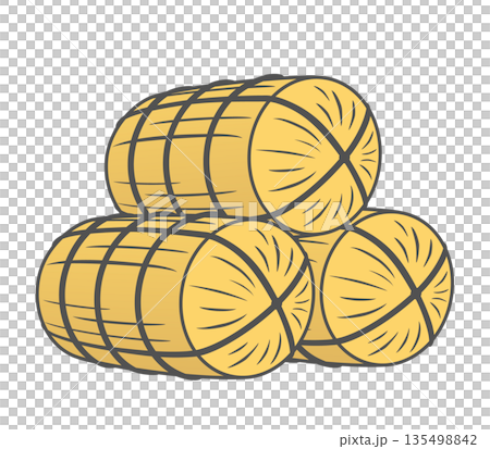 Stacked rice bales icon Stacked rice bales icon 135498842