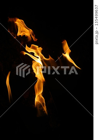 Fire flame isolated on black background Fire flame isolated on black background 135499637
