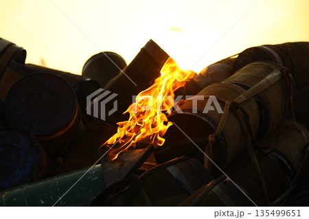 Fire flame isolated on black background Fire flame isolated on black background 135499651