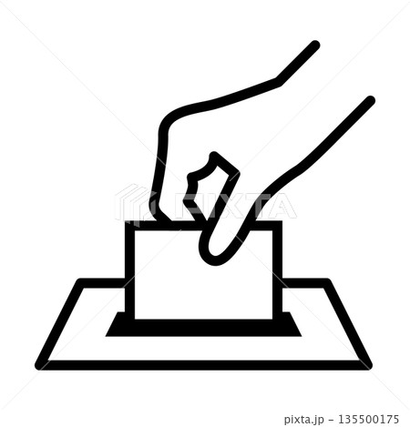投票・選挙のイメージ アイコン ベクター素材 135500175