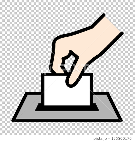 投票和選舉圖像圖示向量素材 135500176