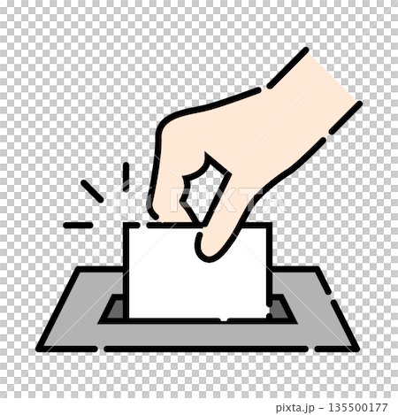 投票和選舉圖像圖示向量素材 135500177