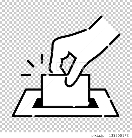 投票和選舉圖像圖示向量素材 135500178