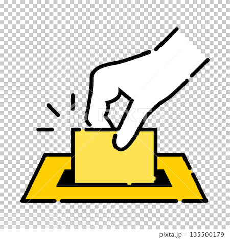 投票和選舉圖像圖示向量素材 135500179