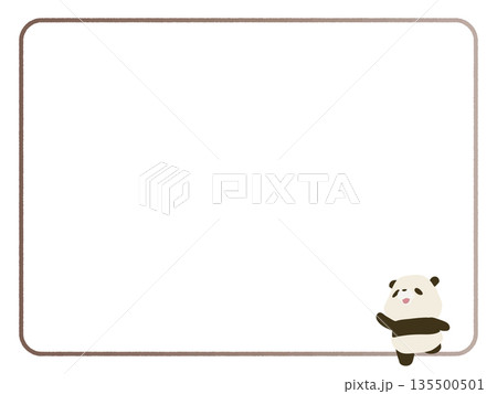 ノリノリで笑顔のパンダのフレーム 135500501