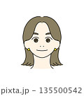 すっぴん女性のイラス卜 135500542