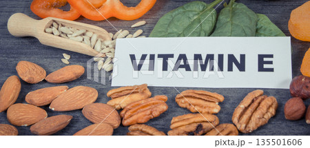 Healthy nutritious eating containing natural vitamin E, fiber and other minerals Healthy nutritious eating containing natural vitamin E, fiber and other minerals 135501606