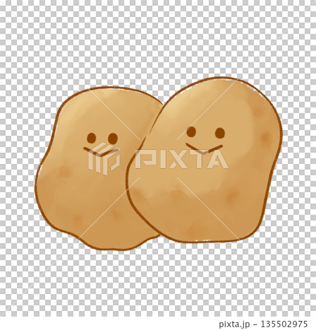 Heartwarming Vegetables | Potato Illustration Heartwarming Vegetables | Potato Illustration 135502975
